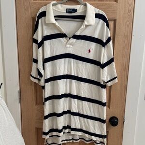 Polo by Ralph Lauren Men's Polo Shirt - Black and White Stripes size 3XL Big